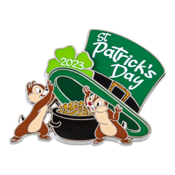 Disney 2023 Chip ‘n Dale St Patrick’s Day Limited Release Pin - Picture 2 of 4
